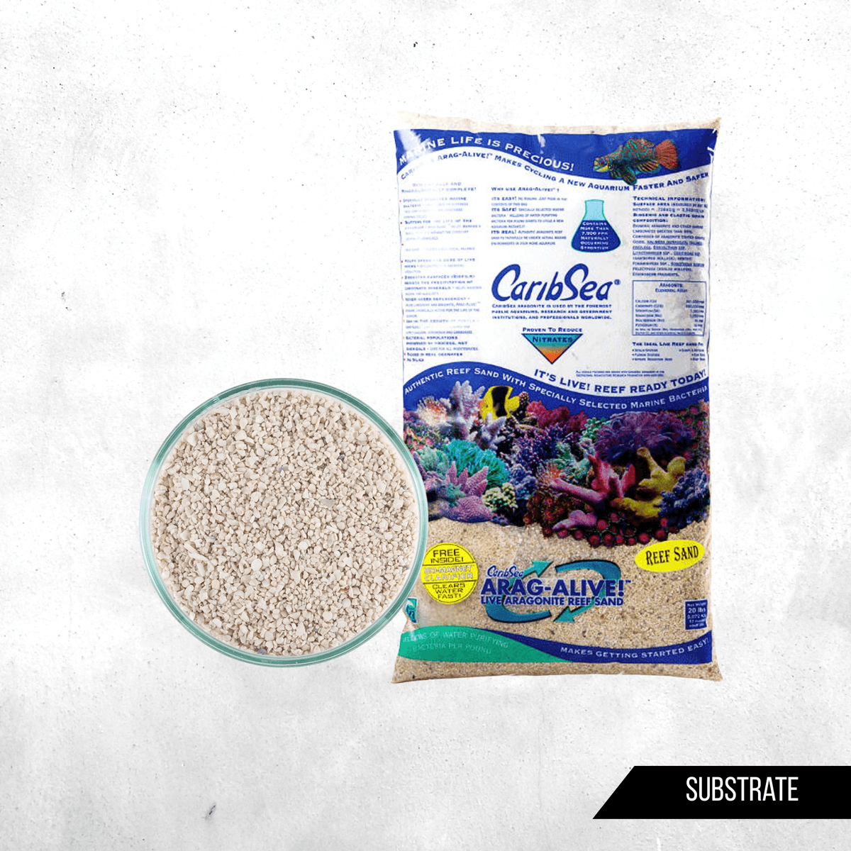 CaribSea Arag Alive Special Grade Live Sand - 10 Kg