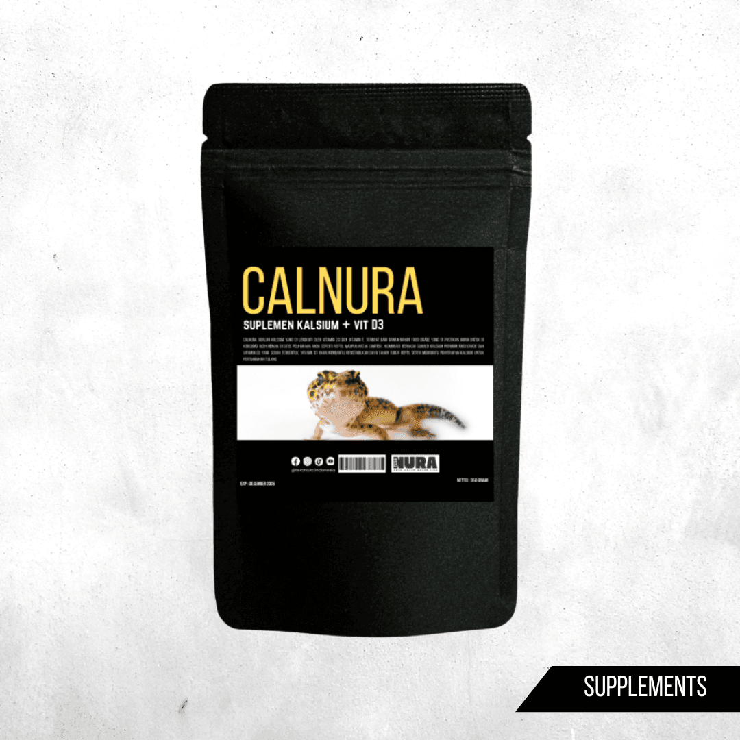 Calnura – Kalsium plus D3 dan Vitamin E untuk Amfibi dan Reptil